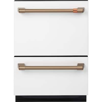 24 in. in Matte White Double Drawer Dishwasher