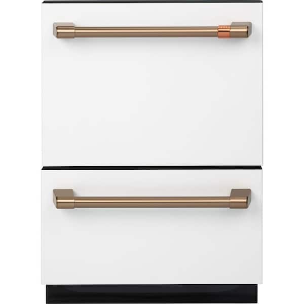Cafe 24 in. Matte White Double Drawer Dishwasher CDD420P4TW2 - The