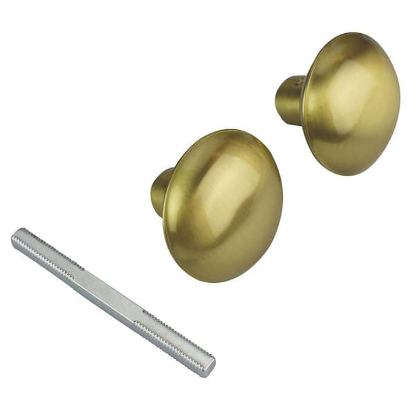 Defiant Satin Brass Door Knob (2 per Pack) 70392 - The Home Depot
