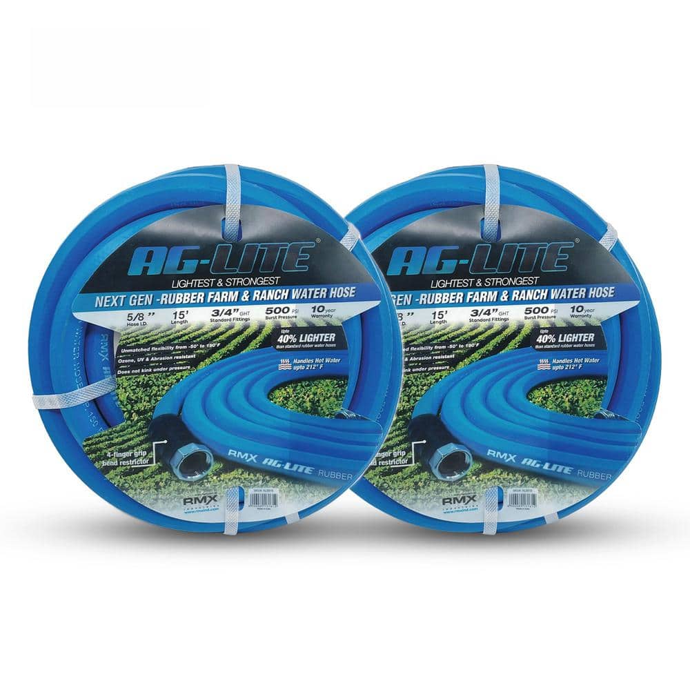 5/8 in. x 15 ft. Heavy Duty Rubber Garden Hose 2-Pack price history on PriceWatchPro