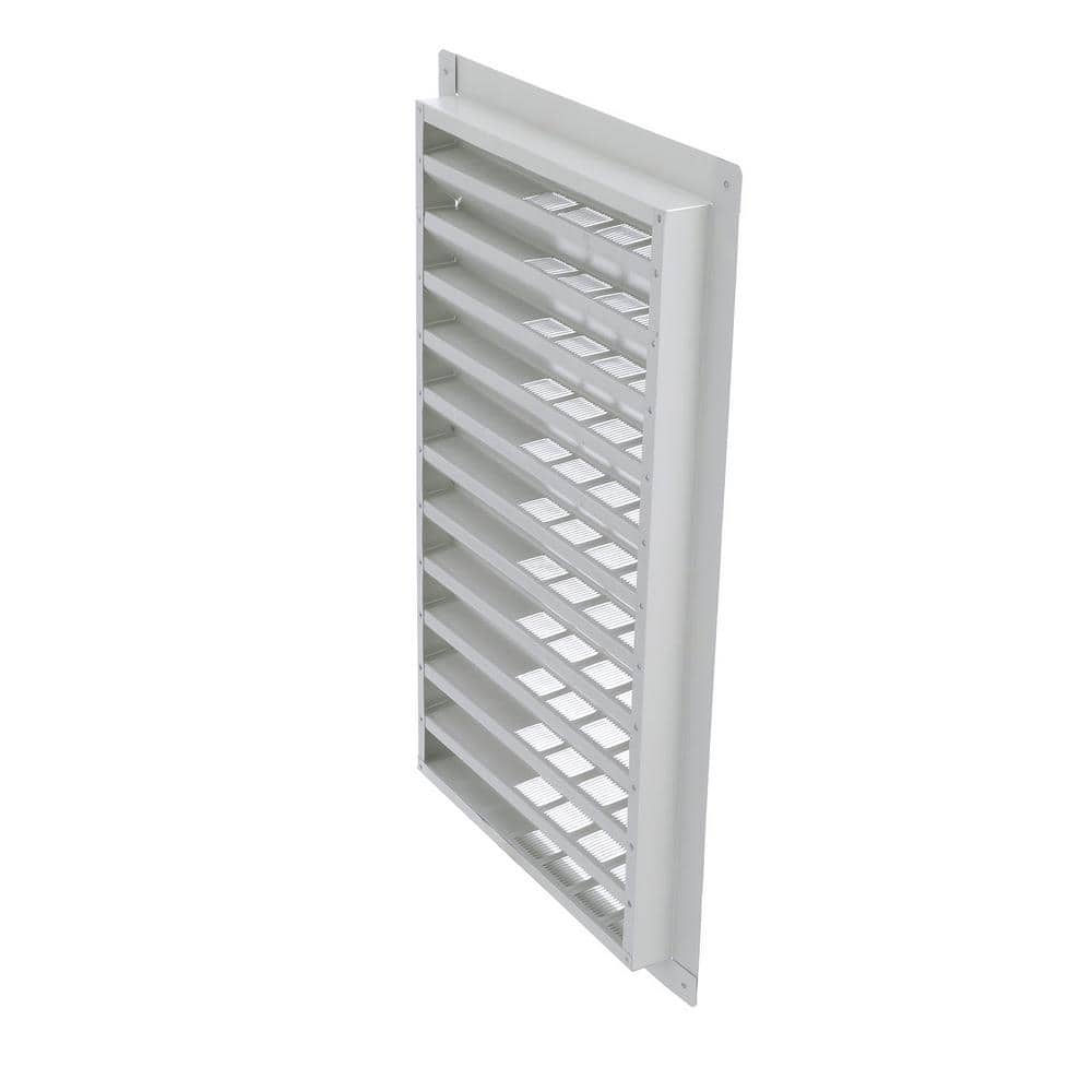 White Aluminum Rectangular Gable Attic Vent 16.5" x 26.5"