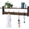 Cubilan 17 in. W x 4.5 in. D Decorative Wall Shelf, Coat Rack Wall Mount  with Hooks 1208IID - The Home Depot