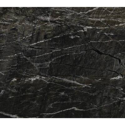 STONEMARK 3 in. x 3 in. Granite Countertop Sample in White Pebble