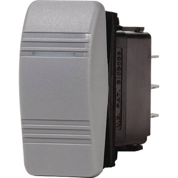Blue Sea Systems Water Resistant Contura III Switch, Gray, (On)-Off-(On)
