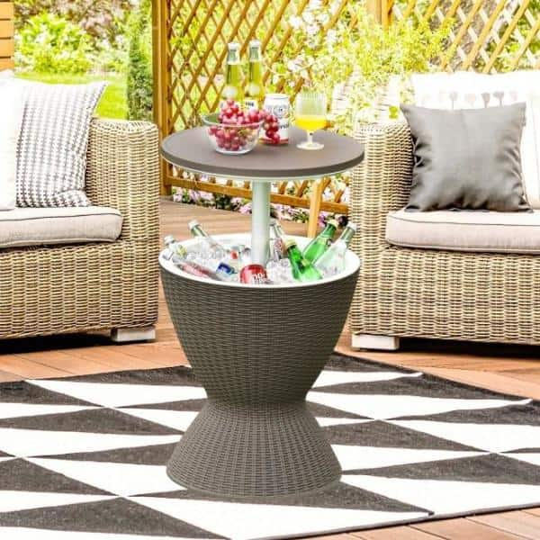 Outdoor bar deals cooler table