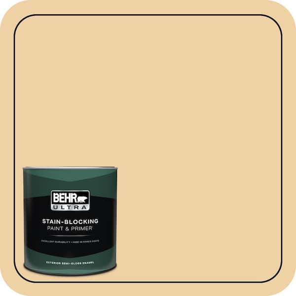 BEHR ULTRA 1 qt. Home Decorators Collection #HDC-CT-01 Amber Moon Semi-Gloss Enamel Exterior Paint & Primer
