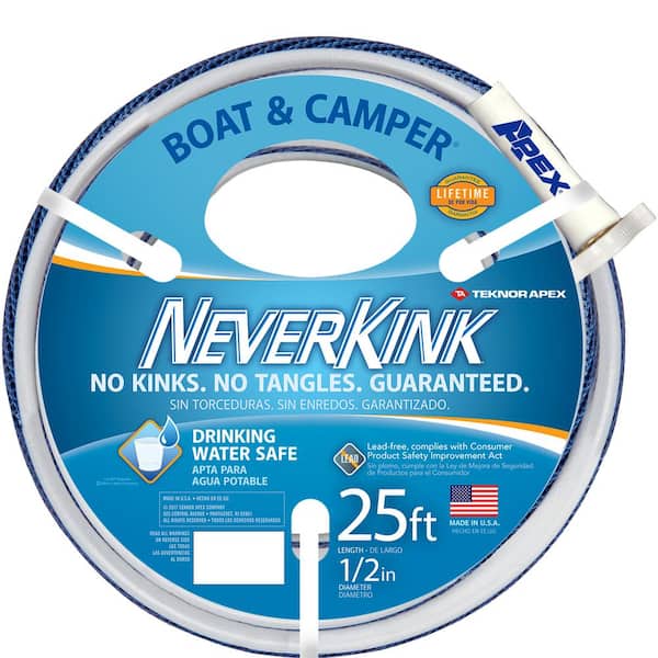 Neverkink Premium 1/2 in. Dia x 25 ft. Boat and Camper Water Hose
