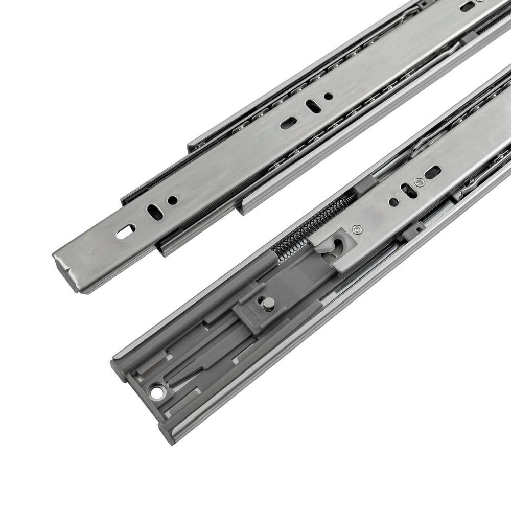 Cadmium Finish 24 Inch Soft Close Full Extension Drawer Slides, 2-Pack