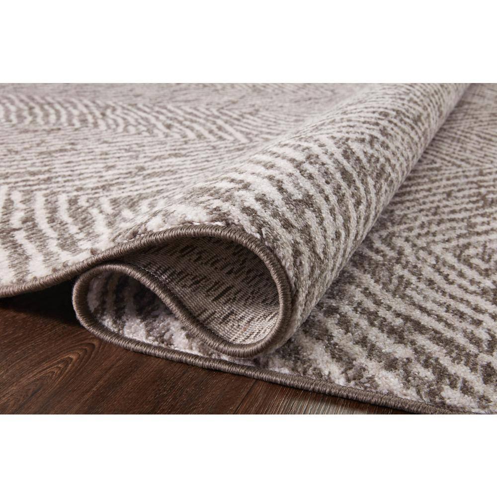 Handmade Taupe and Dove Rectangular Viscose Area Rug 7'-10" x 10'