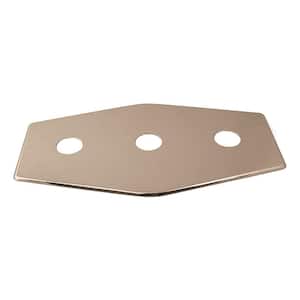 Three-Hole Remodel Cover Plate for Bathtub and Shower Valves, Polished Nickel