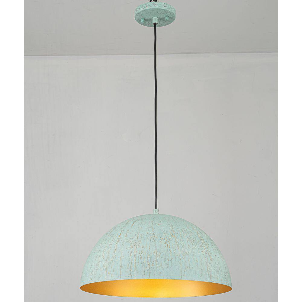 16 in. 1-Light Vintage Distressed Green Dome Pendant Light with Metal Shade for Dining Room, Bar, Entryway price history on PriceWatchPro