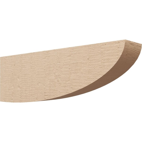 Ekena Millwork 4 in. x 8 in. x 24 in. Thin Durham Rough Cedar Woodgrain TimberThane Corbel, Primed Tan
