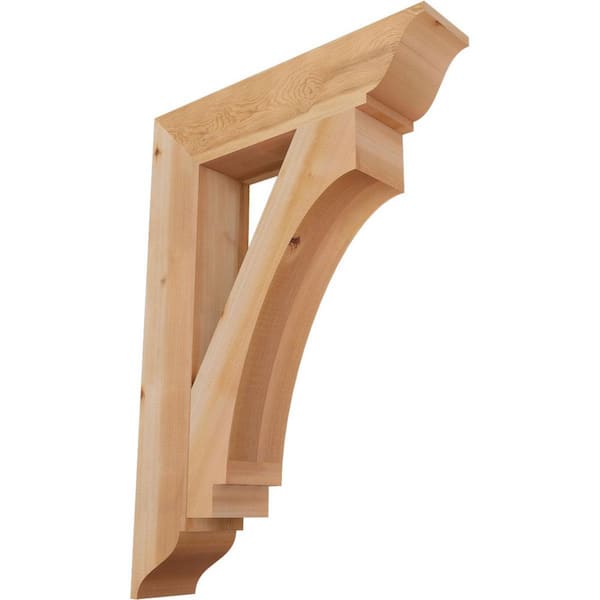 Ekena Millwork 5.5 in. x 40 in. x 28 in. Western Red Cedar Imperial Traditional Smooth Bracket