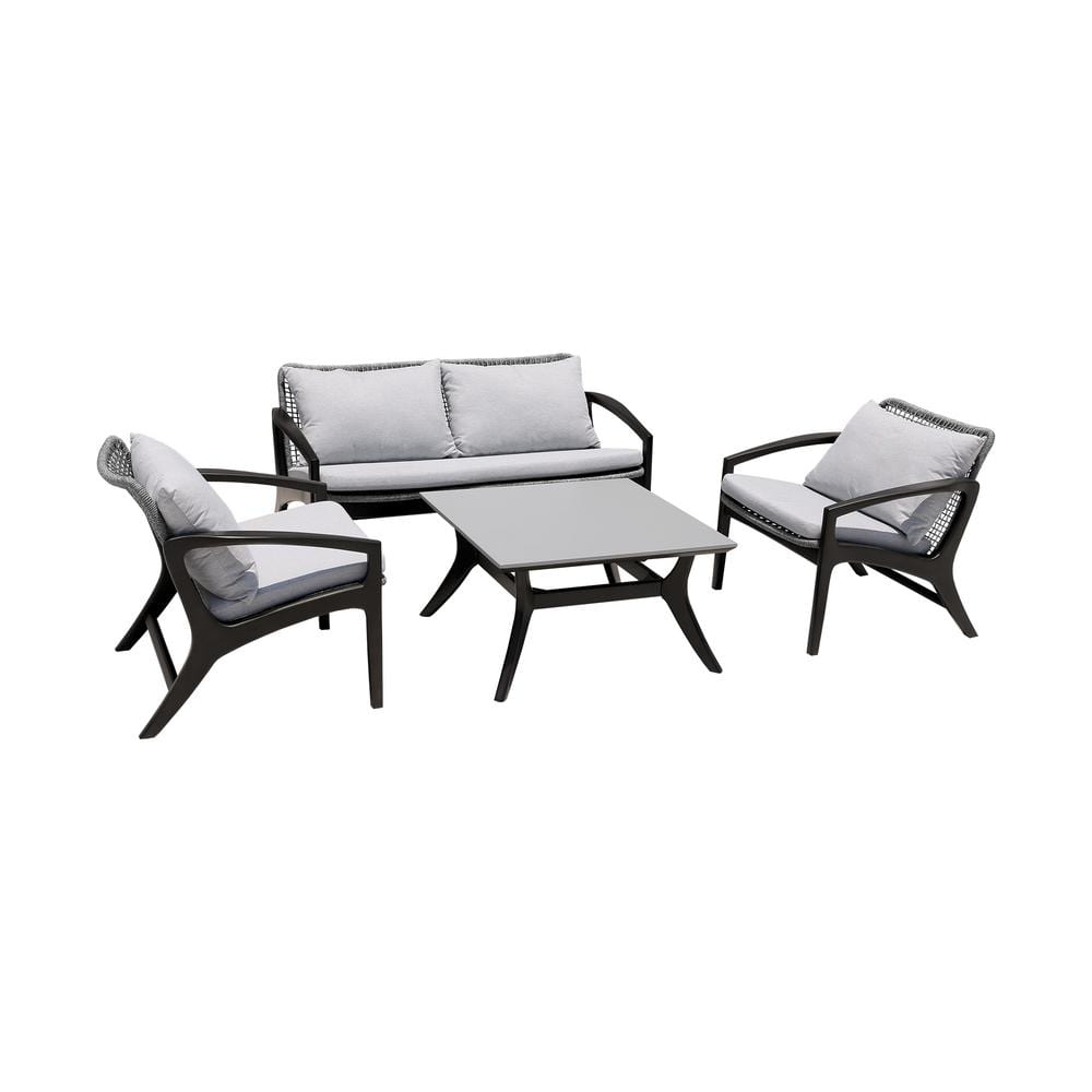 Beckham Dark Eucalyptus and Gray Super Stone Outdoor Coffee Table