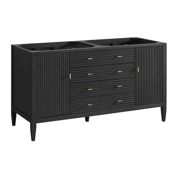 Myrrin 59.88 in. W x 23.5 in. D x 32.88 in. H Double Bath Vanity Cabinet Without Top in Carbon Oak