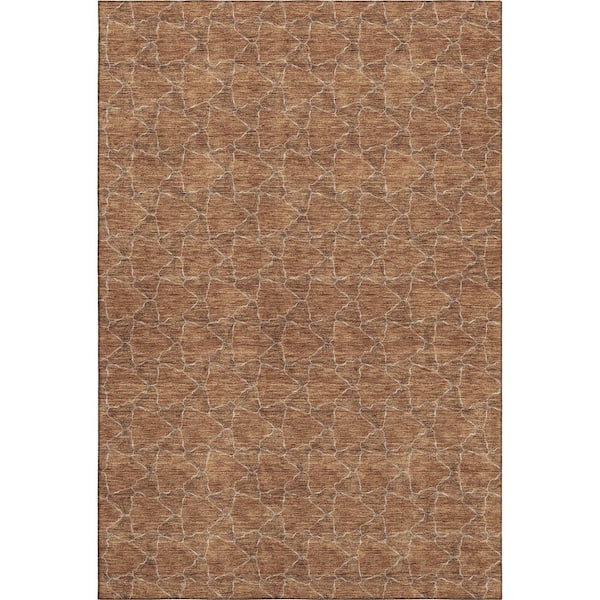 Addison Rugs Mayfield Premium Machine Washable Abstract AMF960 Paprika 8 ft. x 10 ft. Area Rug