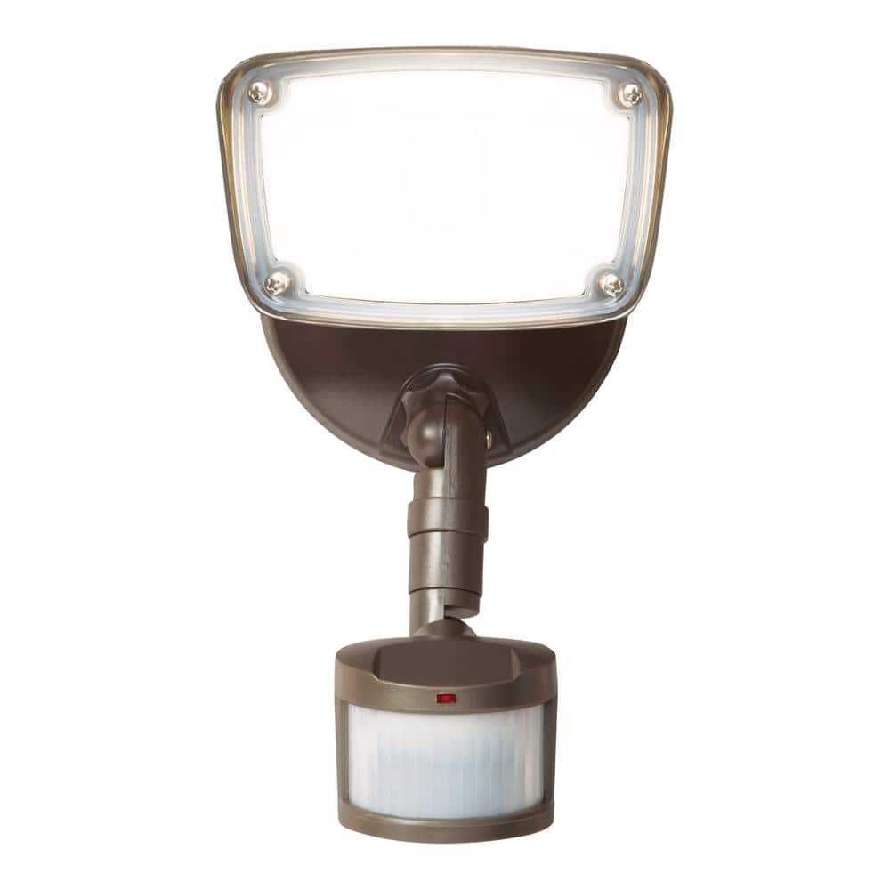 Cooper Lighting White Twin Head 180-Degree Motion Activated Integrated LED Outdoor Flood Light with Selectable Color Temp (3000K-5000K) - 3