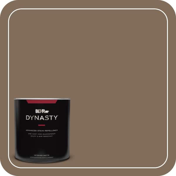 BEHR DYNASTY 1 qt. #MQ2-49 Kaffee One-Coat Hide Matte Interior Stain-Blocking Paint and Primer