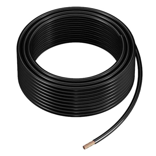 50 ft. 3/1 THHN Wire 19-Stranded OFC Copper Building Wire with Nylon Jacket Rated for Up to 600V Pre-Cut Length (Black)