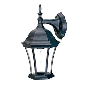 Brynmawr Collection 1-Light Matte Black Outdoor Wall Lantern Sconce
