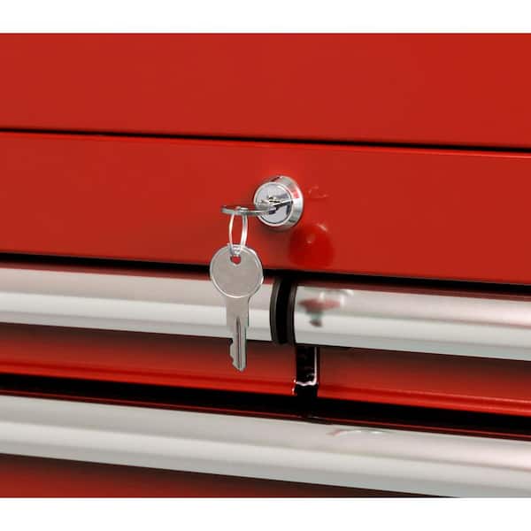 Husky - Tool Storage 27 in. W x 18 in. D Standard Duty Red Rolling Tool Chest Combo