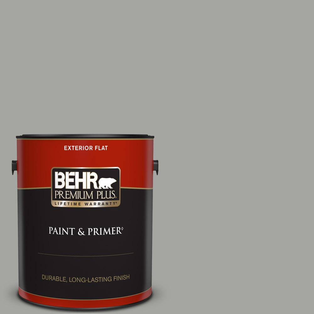 BEHR PREMIUM PLUS 1 gal. PPU2418 Great Graphite Flat Exterior Paint