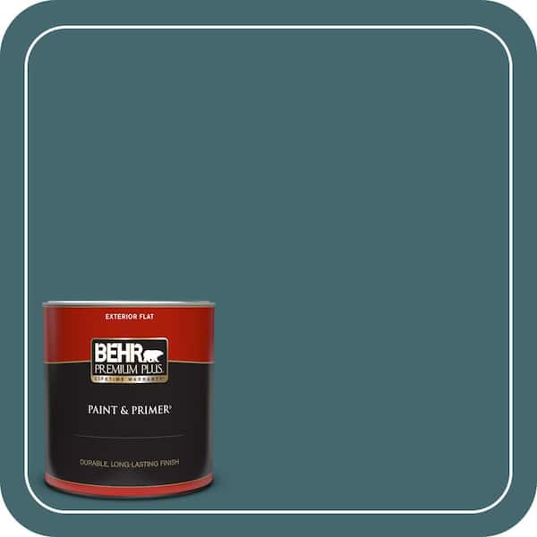 BEHR PREMIUM PLUS 1 qt. Home Decorators Collection #HDC-AC-05L Jade Flat Exterior Paint & Primer