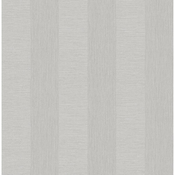 A-Street Prints Intrepid Light Grey Faux Grasscloth Stripe Paper Strippable Wallpaper (Covers 56.4 sq. ft.)