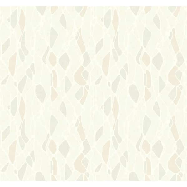 York Wallcoverings Beige Stained Glass Wallpaper, 27-in by 27-ft