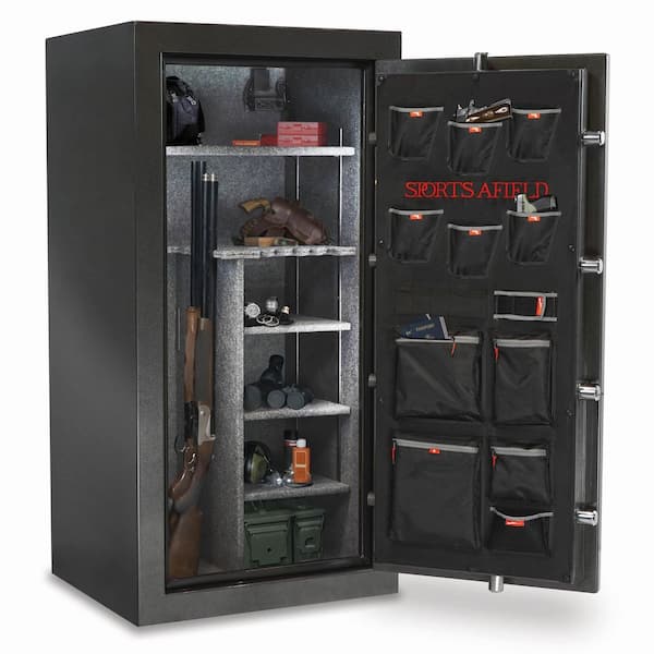 Haven 36-Gun Fire and Waterproof Electronic Lock Gun Safe, Metal Gray Gloss Metallic Finish