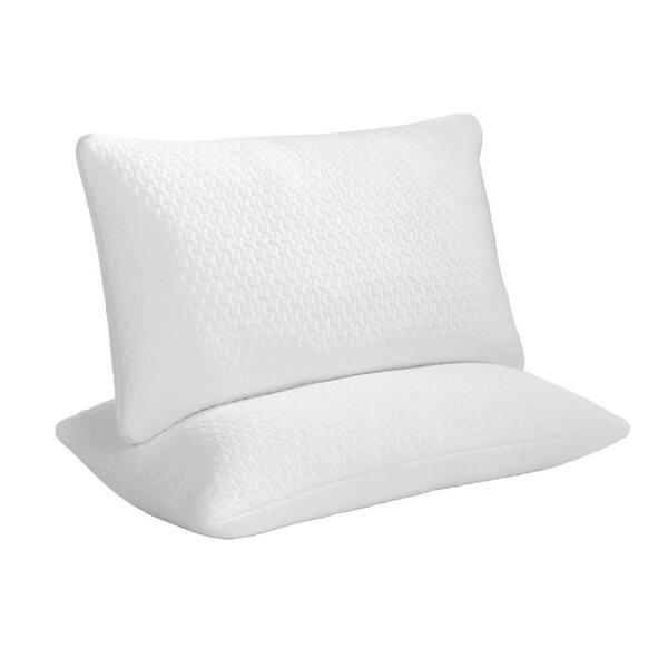 EVERGLADE HOME Comfrey Breathable Shredded Memory Foam Queen Size Pillow (Set of 2)