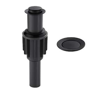 2.2 in. Bathroom and Vessel Sink Pop-Up Drain Stopper Without Overflow in Matte Black