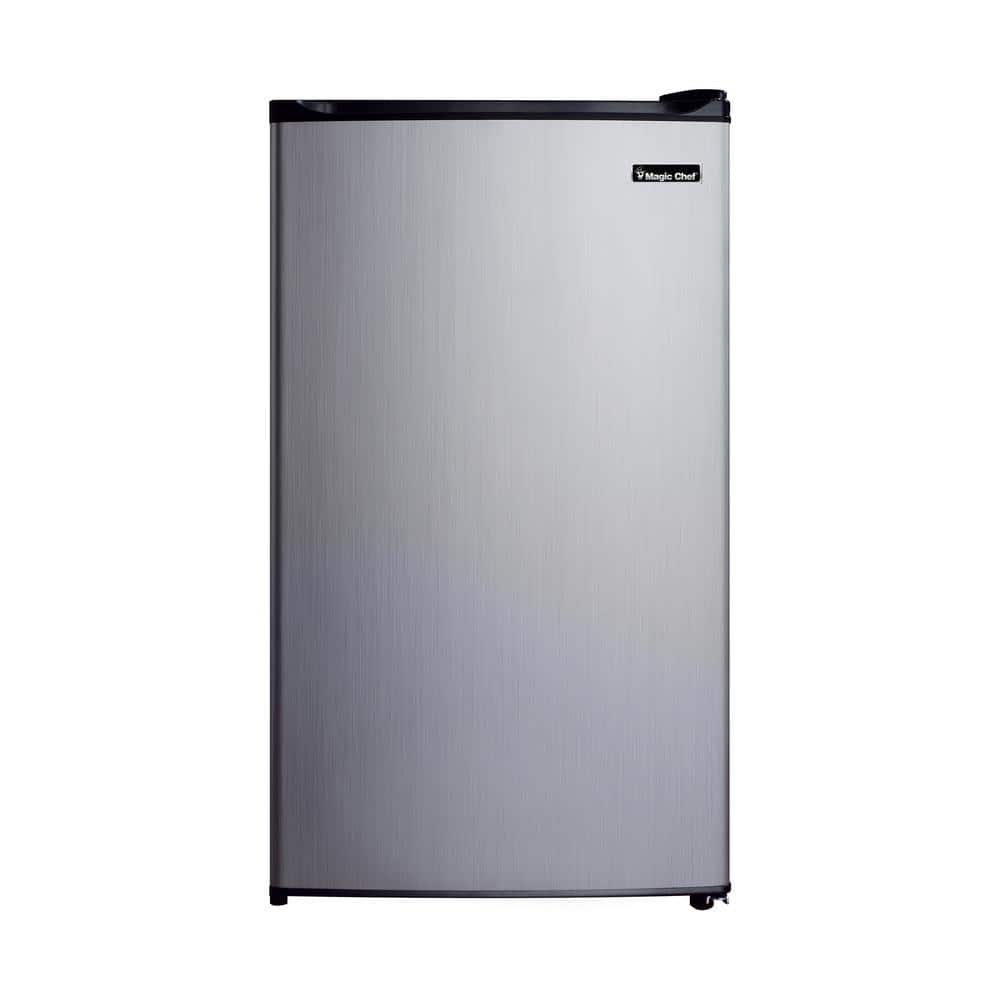 3.2 cu. ft. Mini Fridge in Stainless Steel Look without Freezer