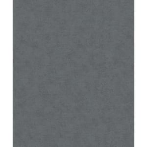 Flora Collection Dark Grey Plain Linen Effect Shimmer Finish Non-Pasted Vinyl on Non-Woven Wallpaper Roll