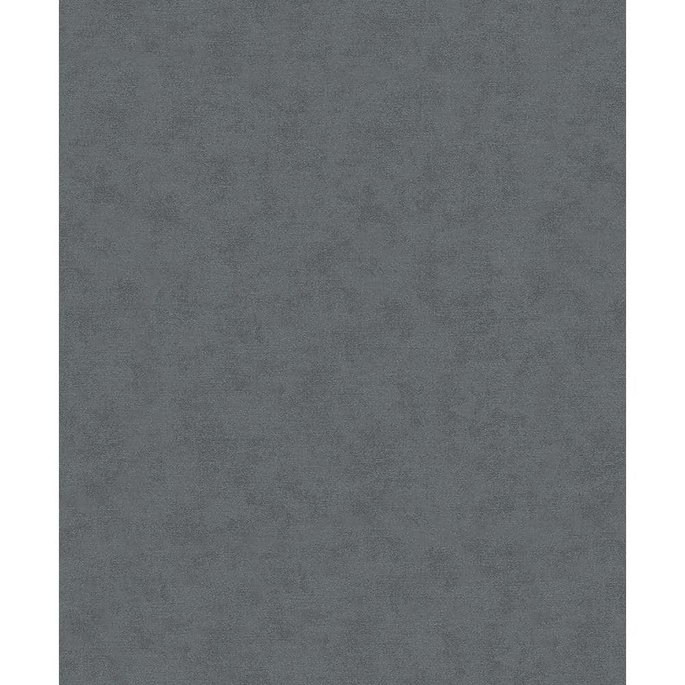 Flora Collection Dark Grey Plain Linen Effect Shimmer Finish Non-Pasted Vin