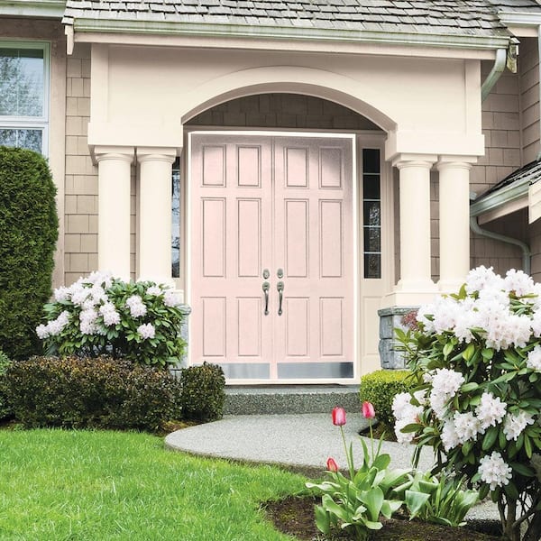 Glidden Premium 5 gal. PPG1193-3 Cameo Rose Semi-Gloss Exterior