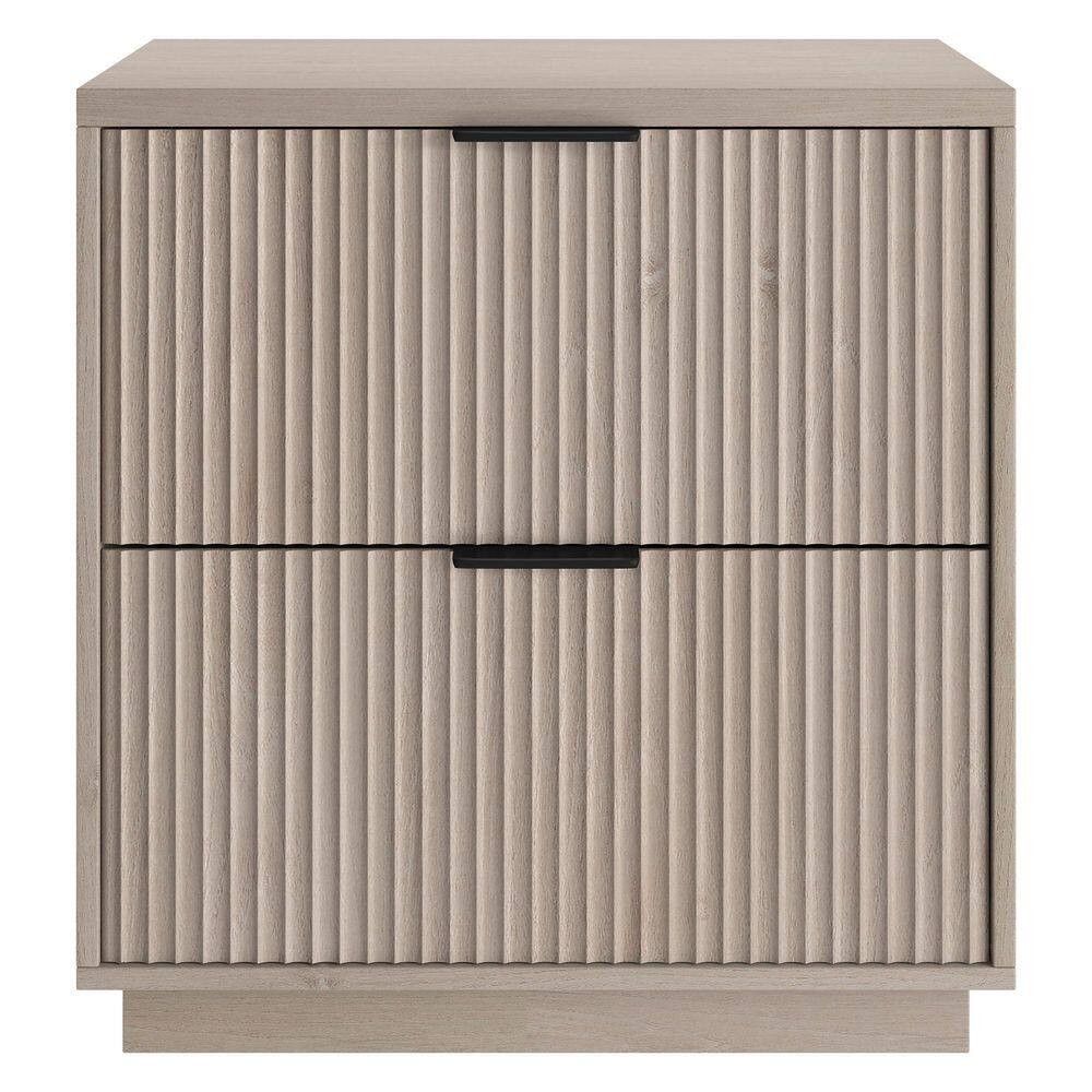 Yarden Alder White 2 Drawer 23. 63in. W Nightstand