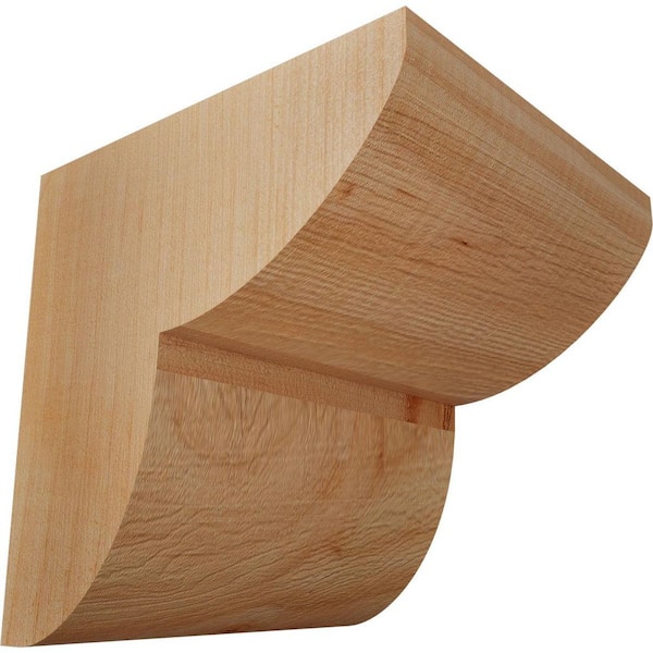 Ekena Millwork 5-1/2 in. x 6 in. x 6 in. Douglas Fir Crestline Smooth Corbel
