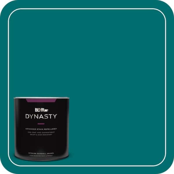BEHR DYNASTY 1 qt. #P460-7 Caribbean Current Eggshell Enamel Interior Stain-Blocking Paint and Primer