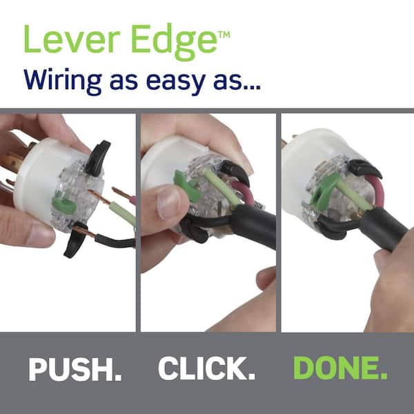 Leviton Black and White Lever Edge Easy Install 20 Amp 250-Volt