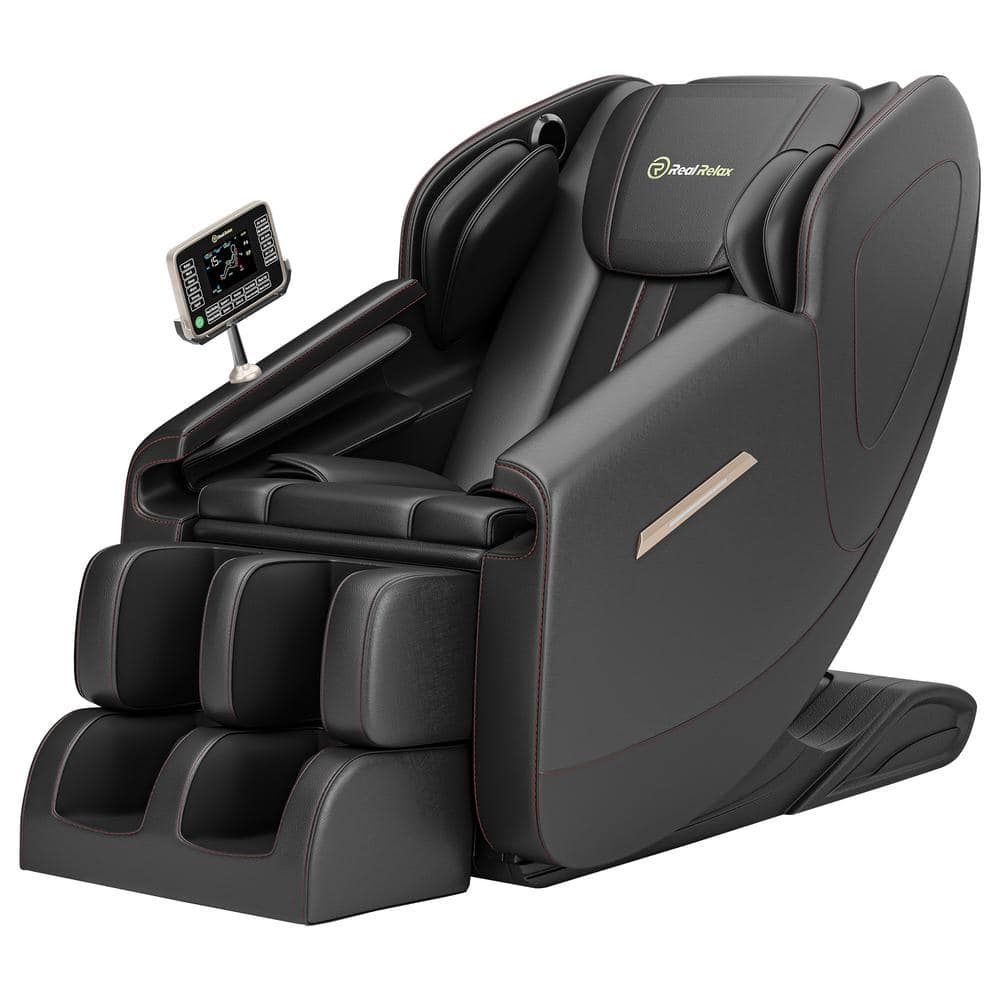 REAL RELAX Favor-03 plus Black color Full Body Zero Gravity Shiatsu  Recliner with Bluetooth and Led Massage Chair B00303A1+B00303A2 - The Home  Depot