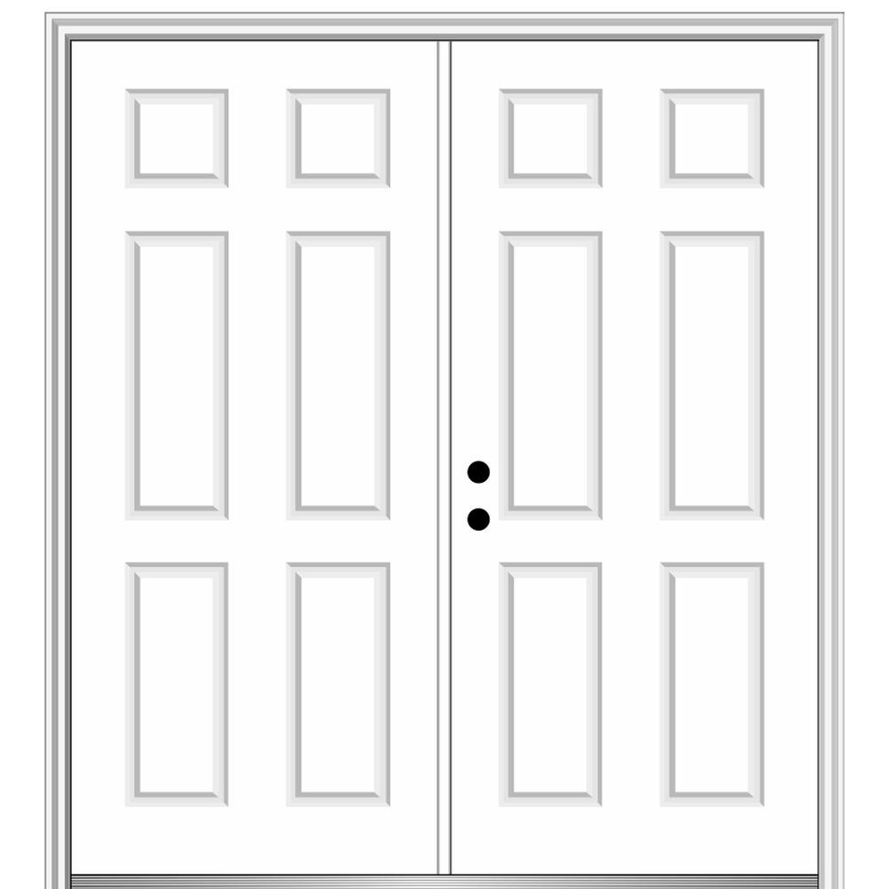 Reviews for MMI Door 72 in. x 80 in. Classic Right-Hand Inswing 6-Panel Painted Fiberglass Smooth Prehung Front Door with Brickmould | Pg 1 - The Home Depot