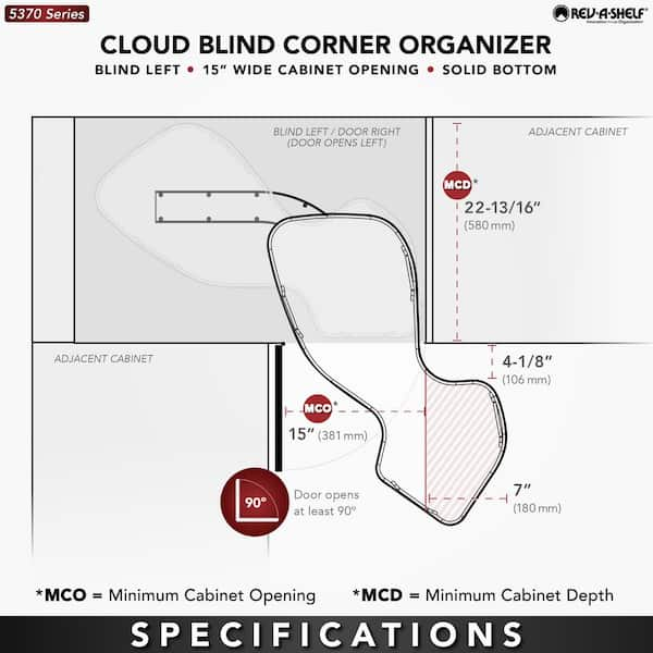 Rev-A-Shelf Curve Two-Tier Right-Handed Blind Corner Organizer