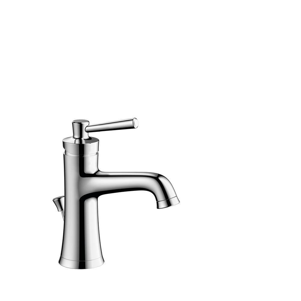 Joleena Chrome Transitional 7.8" Single-Hole Bathroom Faucet with Pop-Up Drain
