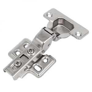 Concealed (35 mm) 110-Degree Clip-On Frameless Half Overlay Cabinet Hinge 12-Pairs (24 Pieces)