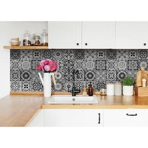 Amelia Gray 5 in. x 5 in. Vinyl Peel and Stick Tile (4.17 sq. ft./Pack)