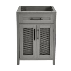 Calice 24 in. W x 18 in. D x 35 in. H Bath Vanity Cabinet without Top in Carbon Grey