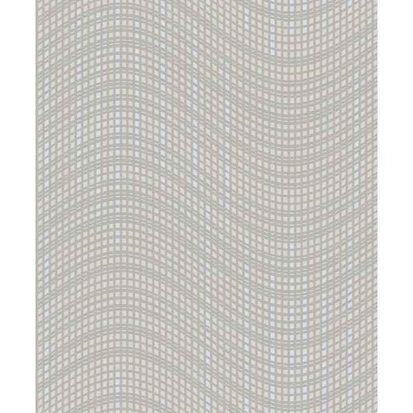 Advantage Prudence Taupe Wave Paper Strippable Wallpaper (Covers 57.8 sq. ft.)
