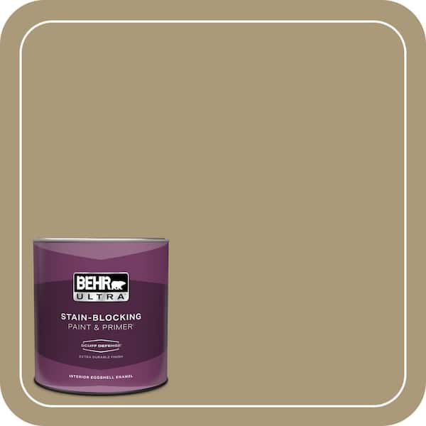 BEHR ULTRA 1 qt. #PPU8-06 Exploring Khaki Extra Durable Eggshell Enamel Interior Paint & Primer