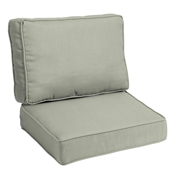 ARDEN SELECTIONS 24 in. x 24 in. Modern Acrylic Outdoor Deep Seating Cushion Set in Light Grey